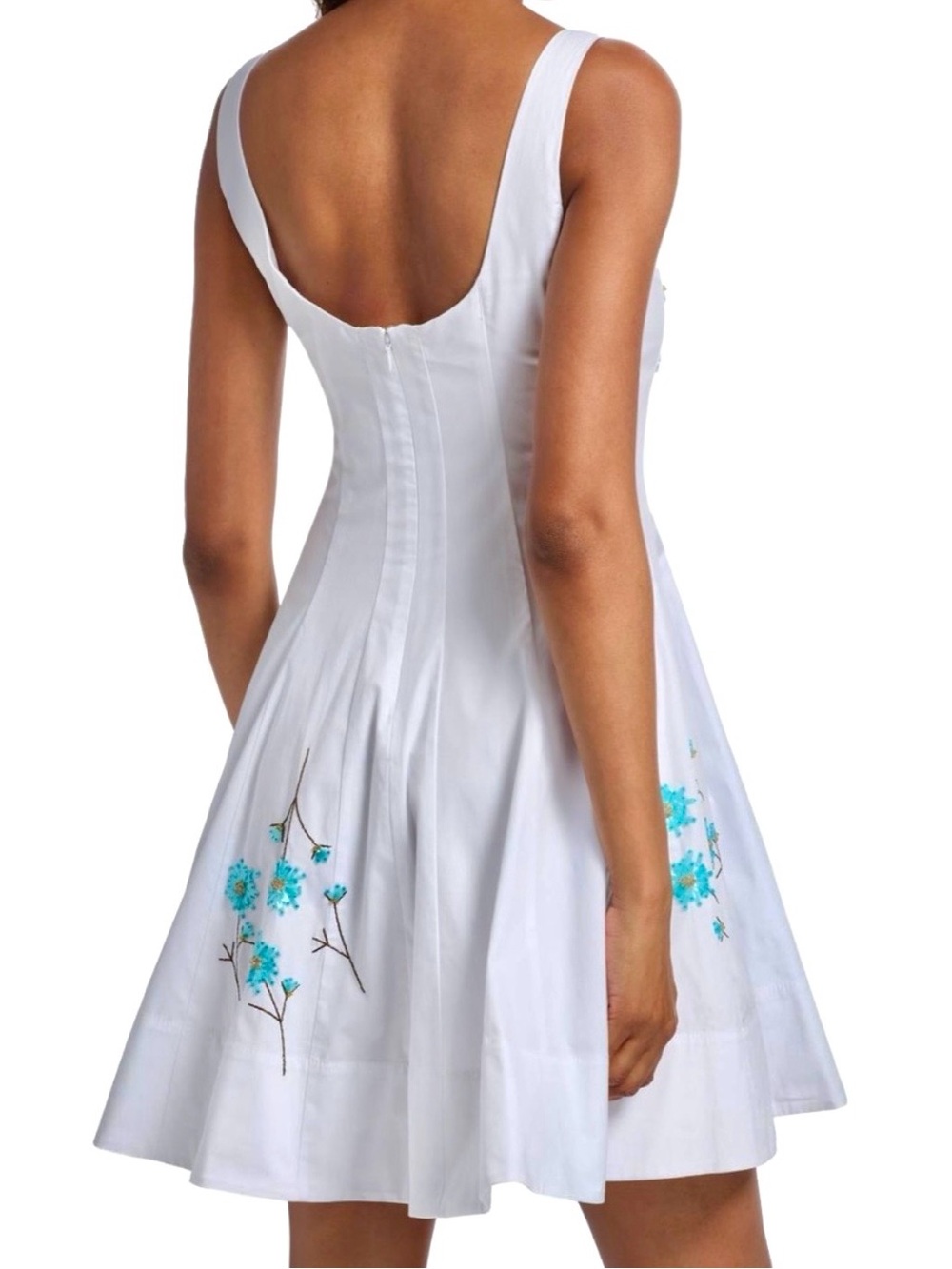 NWT Staud Wells Beaded Mini Dress Embroidered Dandelion White - Picture 10 of 16